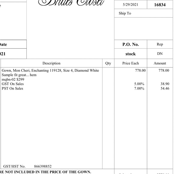 Size 4 Wedding Gown - Picture 5 of 5